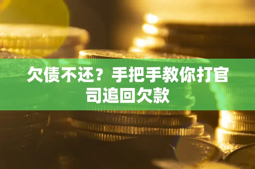 武汉欠债不还？手把手教你打官司追回欠款
