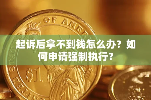 武汉起诉后拿不到钱怎么办？如何申请强制执行？
