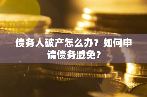 武汉债务人破产怎么办？如何申请债务减免？