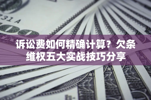 武汉诉讼费如何精确计算？欠条维权五大实战技巧分享