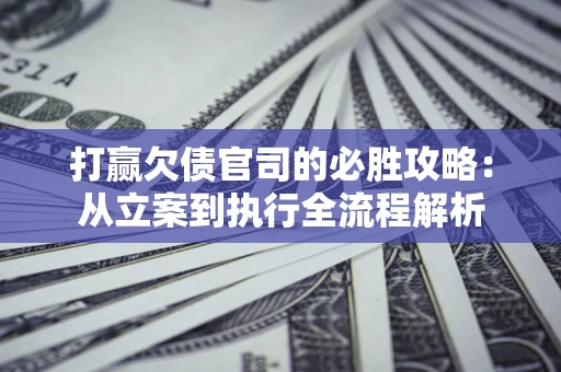 武汉打赢欠债官司的必胜攻略：从立案到执行全流程解析